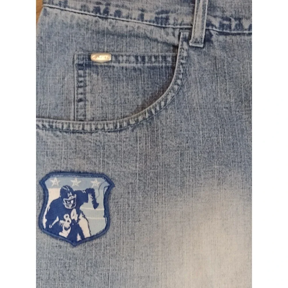 Vintage Mens Shorts Baggy Carpenter Jean 42 Shorts Blue Distressed Y2K Spellout